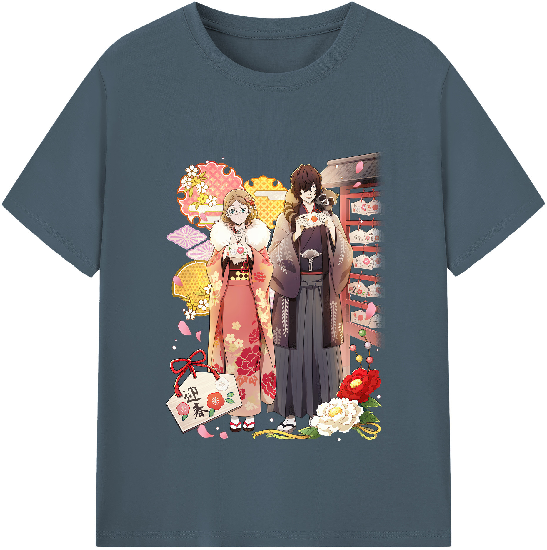 （画像用） 文豪ストレイドッグス Bungo Stray Dogs 綿100％半袖Tシャツ（フロントプリント）